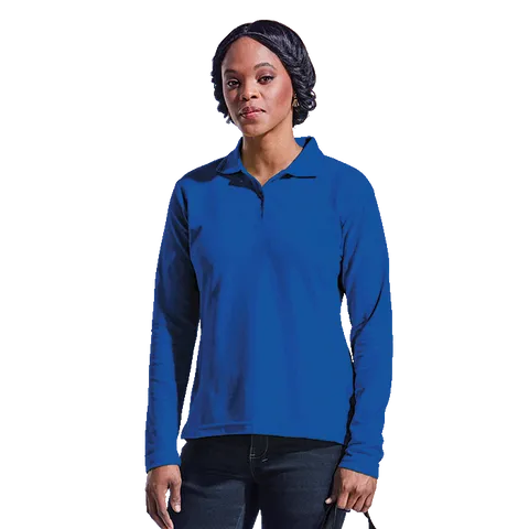 Ladies 175g Pique Knit Long Sleeve Golfer
