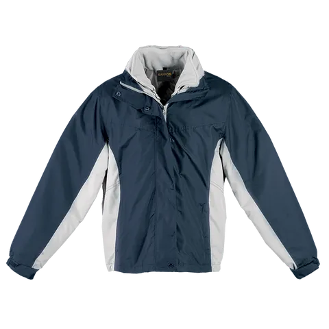 Ladies 3-In-1 Jacket - Navy With Silver
