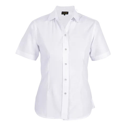 Ladies Easy Care Blouse Short Sleeve - White
