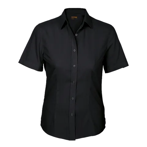 Ladies Value Blouse Short Sleeve - Black