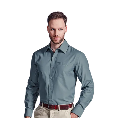 Mens Easy Care Lounge Shirt Long Sleeve