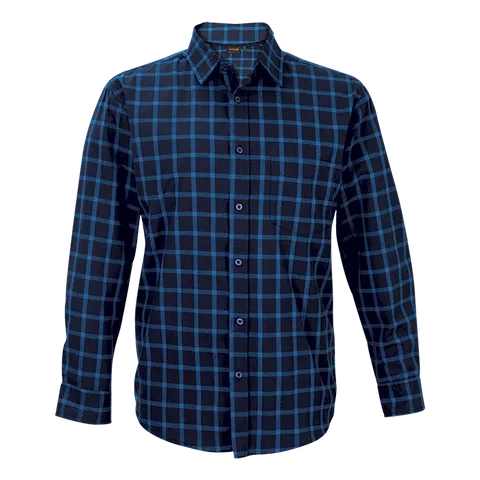 Enviro Lounge Shirt Long Sleeve - Navy With Blue