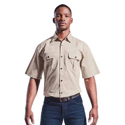 Mens Plain Bush Shirt