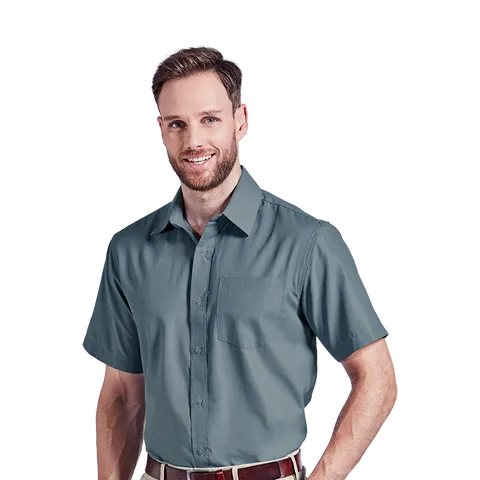 Mens Easy Care Lounge Shirt Short Sleeve