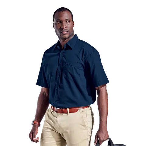 Mens Basic Poly Cotton Lounge Short Sleeve