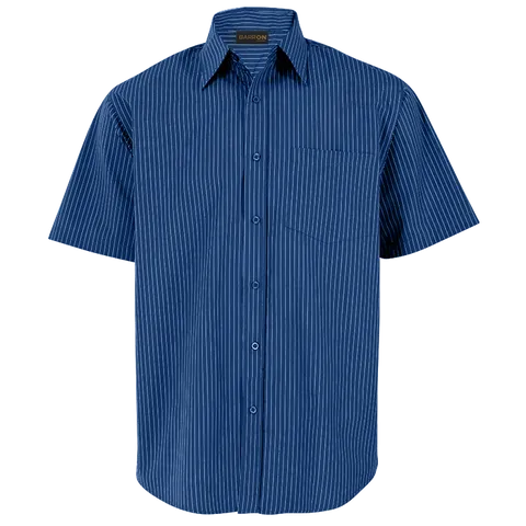Mens Quest Lounge Short Sleeve - Royal Blue With White