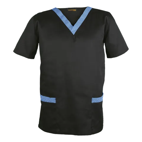 Sebenza Service Top - Black With Royal Blue