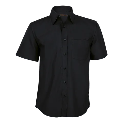 Mens Value Lounge Shirt Short Sleeve - Black