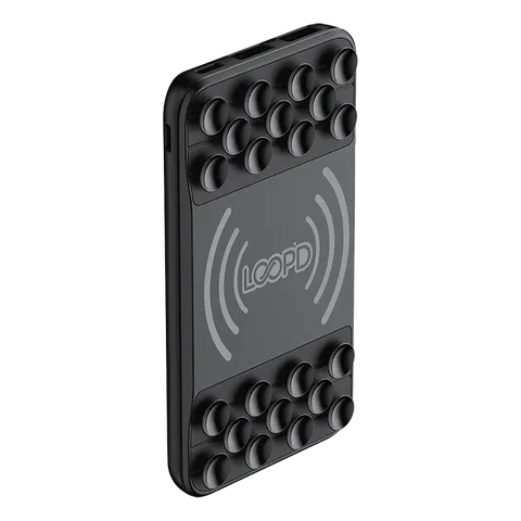 Loopd 5000Mah Wireless Prbank Suction - Black