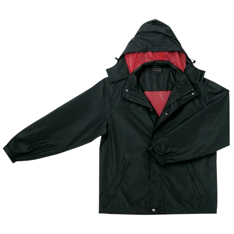 Weatherproof Polyamide Jacket - Black With Red