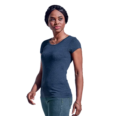 Ladies Melange Crew Neck T-Shirt