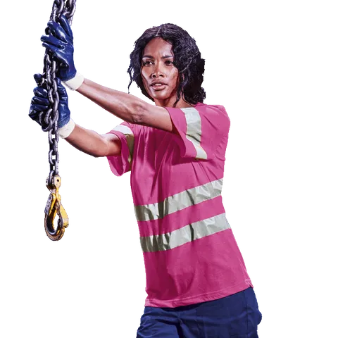 150g Poly Cotton Safety T-Shirt with tape