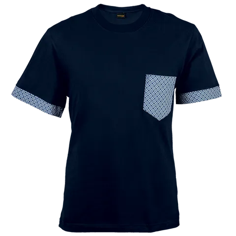 Mens 160g Bokang T-Shirt - Navy With Navy