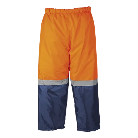 Two Tone Ground Zero Pants - Navy With Orange