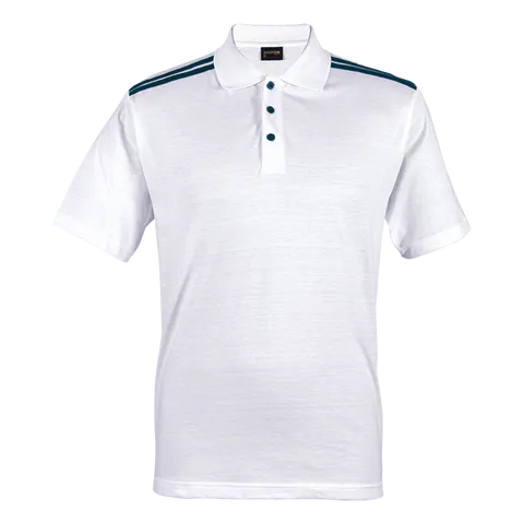 Mens Zion Golfer - White With Navy