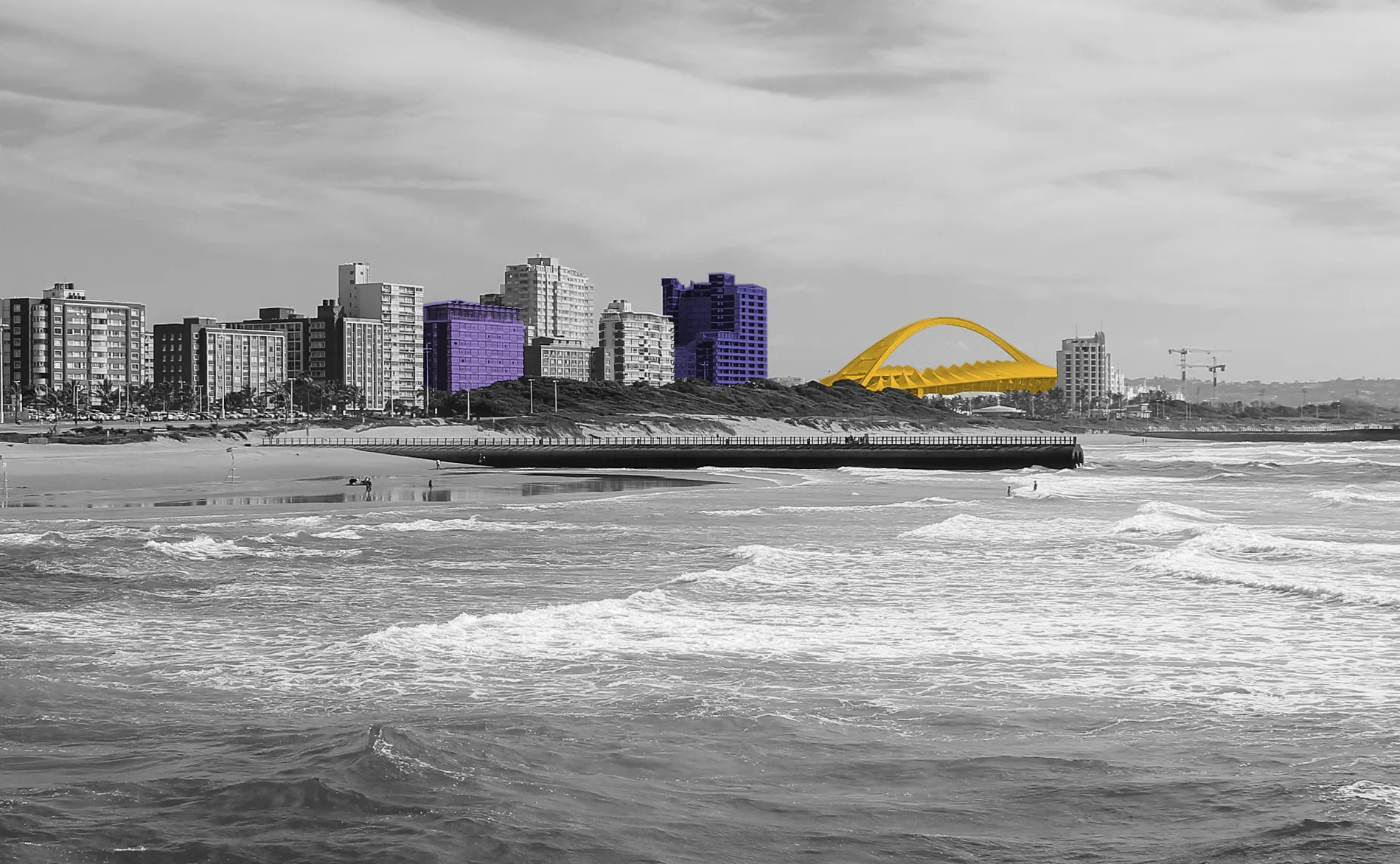 Corporate branding Durban: A vibrant cityscape with breathtaking coastal scenery and iconic landmarks