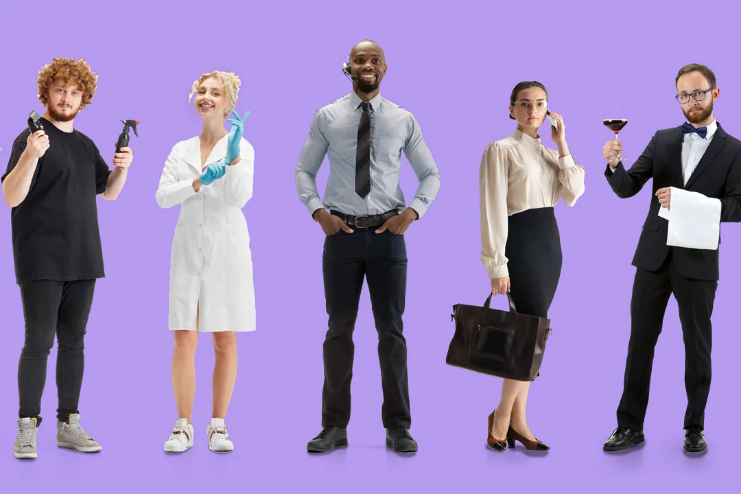 a group of people wearing Corporate clothing