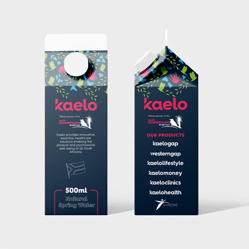 kaelo branded boxed water