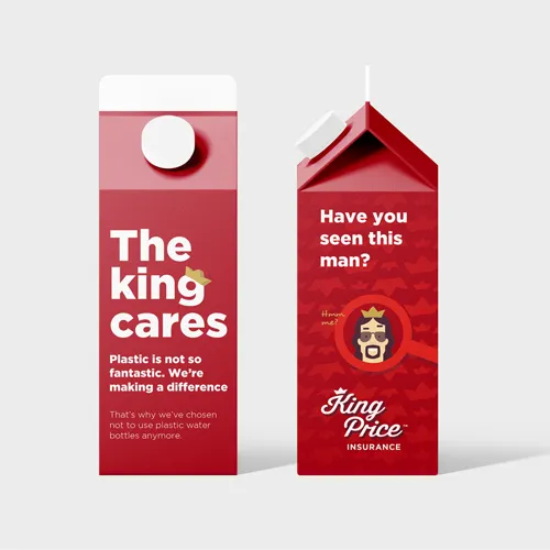 Kingprice branded boxed water