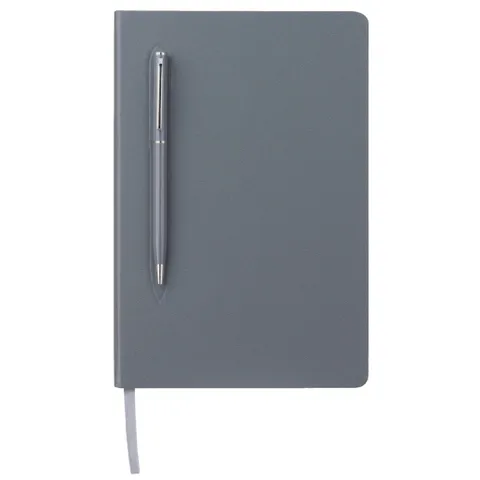 CAMPINA - Giftology A5 Hard Cover Notebook with Metal Pen - Grey