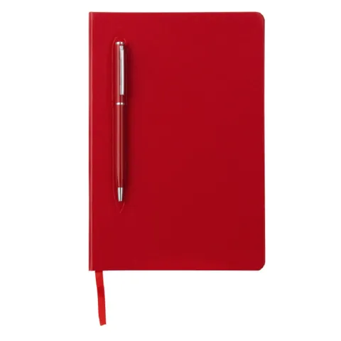 CAMPINA - Giftology A5 Hard Cover Notebook with Metal Pen - Red
