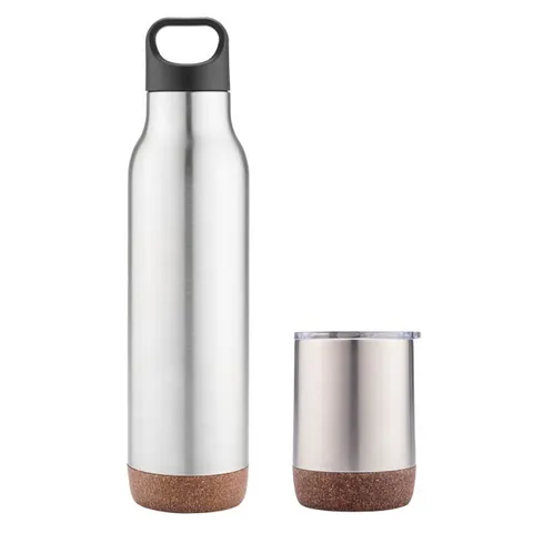 ALMELO - Hans Larsen Insulated Flask and Tumbler Set - Silver
