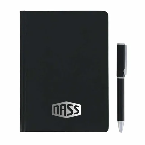 tomar   santhome set of pu thermo notebook and pen   black  1 
