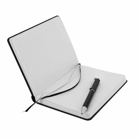 tomar   santhome set of pu thermo notebook and pen   black