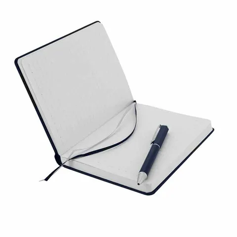 tomar   santhome set of pu thermo notebook and pen   blue  2 