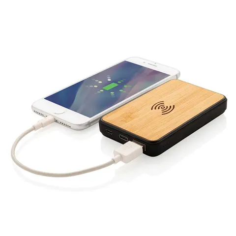 tuzla    memorii 5000 mah bamboo wireless powerbank  anti microbial   1 