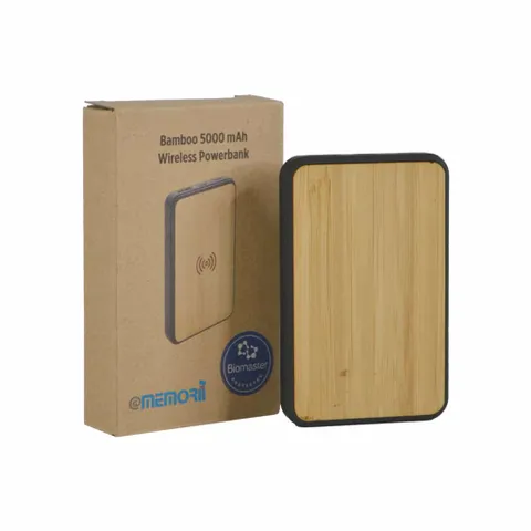 tuzla    memorii 5000 mah bamboo wireless powerbank  anti microbial   4 