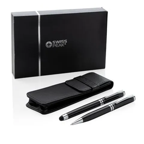 dusco set   swiss peak executive pen set   black silver  2 